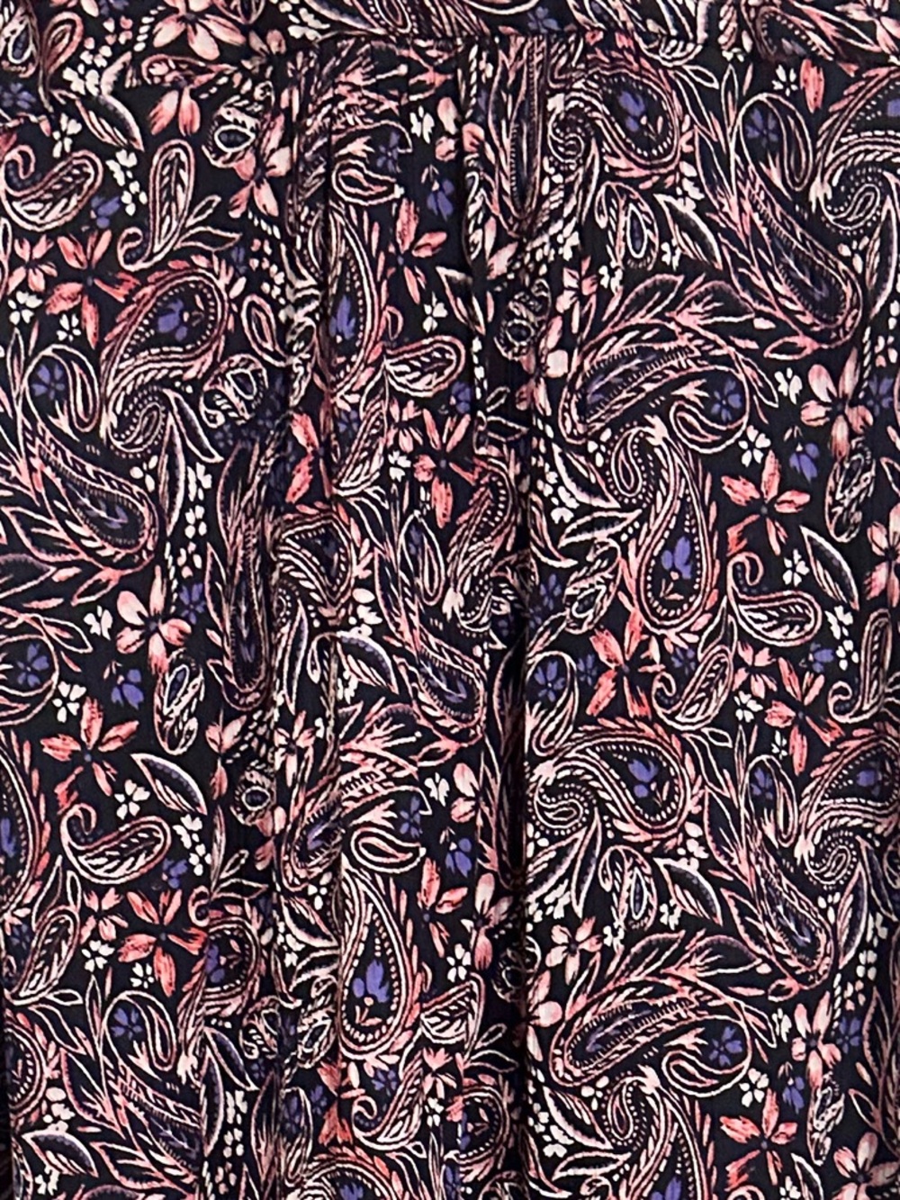 Expressions Catalog Paisley Boho Dress 2X NWOT 100% Cotton Lace Trim Midi/maxi - Picture 12 of 12